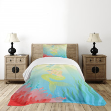 Unusual Mermaid Shell Bedspread Set