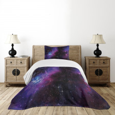 Nebula Dark Galaxy Stars Bedspread Set