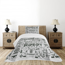 Space Geek Theme Sci Fi Bedspread Set