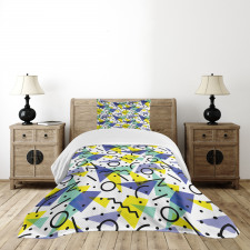 Geometric Retro Theme Bedspread Set