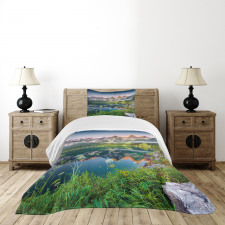 Austrian Alps Mountain Bedspread Set