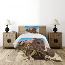 Steam Train Locomotive Bedspread Set