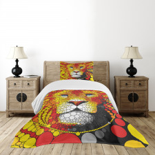 Abstract Lion in Wild Bedspread Set