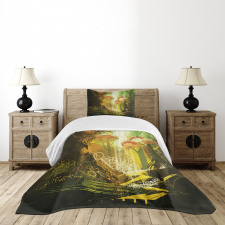 Vivid Autumn Season Bedspread Set