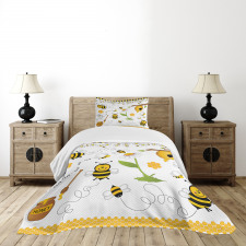 Bees Daisies Chamomile Bedspread Set