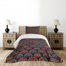 Geometric Floral Forms Bedspread Set