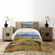 Farm Horse in Mountain Bedspread Set