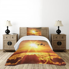 Widebody Jet Air Plane Bedspread Set