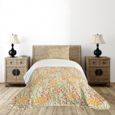 Old Vintage Ivy Lilacs Bedspread Set