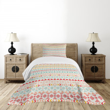 Boho Stripes and Shapes Bedspread Set