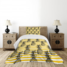 Retro Striped Vintage Bedspread Set