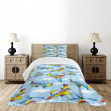 Planes and Helicopters Bedspread Set