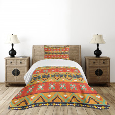 Tribal Aztec Motifs Bedspread Set