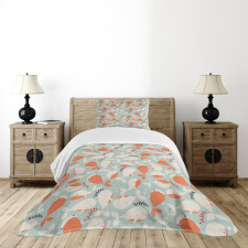 Ocean Animal Whales Bedspread Set