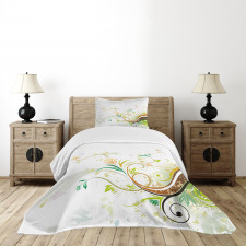 Flowers Ivy Leaves Ivy Bedspread Set