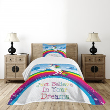 Unicorn Rainbow Fantasy Bedspread Set