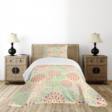 Flowers Polka Dots Bedspread Set