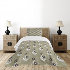 Flowers Dotted Bedspread Set