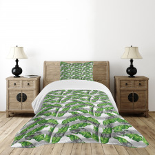 Banana Leaves Design Bedspread Set