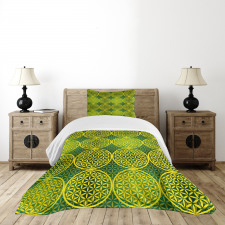 Vivid Flower of Life Bedspread Set