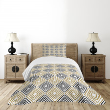 Square Shaped Lines Bedspread Set