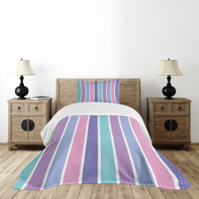 Polka Dot with Stripes Bedspread Set