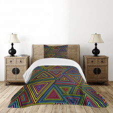 Rainbow Colors Design Bedspread Set