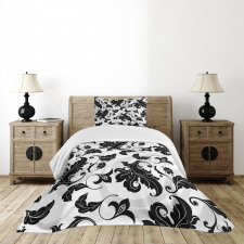 Abstract Leaf Ivy Swirl Bedspread Set