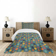 Colorful Abstract Circle Bedspread Set