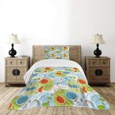 Geometric Funky Swirl Bedspread Set