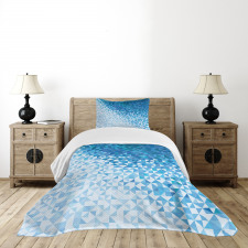 Digital Ombre Mosaic Bedspread Set