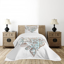 Scallop Starfish Whelk Bedspread Set