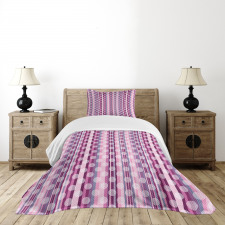 Abstract Rounds Line Bedspread Set