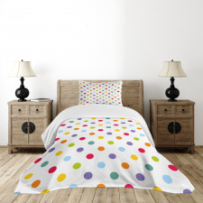 Cheerful Design Polka Dot Bedspread Set