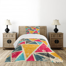 Funk Art Grungy Abstract Bedspread Set