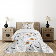 Flower Petals Growth Bedspread Set