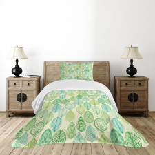 Leaves Forest Pattern Bedspread Set