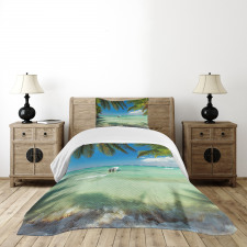 Surreal Sea Palm Tree Bedspread Set