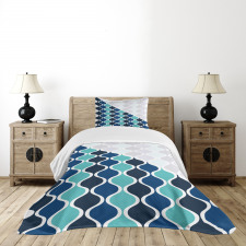 Wavy Stripes Spirals Bedspread Set