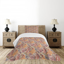 Paisley Leaf Pattern Bedspread Set