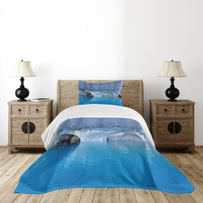 Marble Caves Lake in Chile Bedspread Set