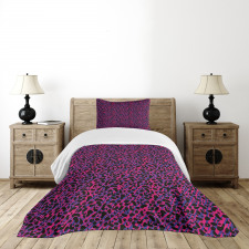 Leopard Skin Safari 80s Bedspread Set
