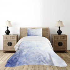 Abstract Floral Curl Bedspread Set