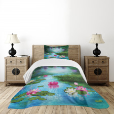 Fantasy Pond Water Lily Bedspread Set