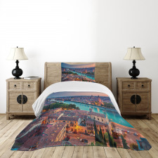 Verona Italy Blue Hour Bedspread Set