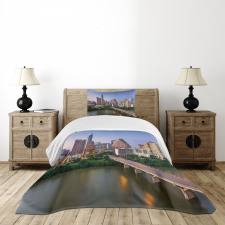 Autin Texas City Bridge Bedspread Set