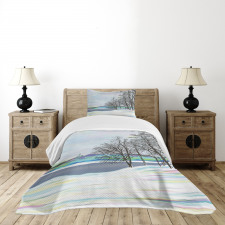 Rural Winter Forest Art Bedspread Set