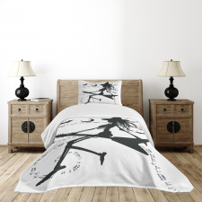 Witch on Guitar Bedspread Set