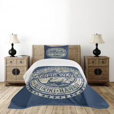 Pacific Waves Surf Camp Bedspread Set