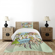 Man Woman Peace Bedspread Set